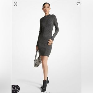Michael Kors Stretch Knit Mock Neck Dress